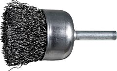 Pferd 82820 Stem Mounted Cup Brushes, Carbon Steel Wire