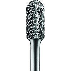 Pferd 24422 Carbide Cylindrical/Radius Bur Bit, 3/8"Dia.X3/4"L Cut, 1/4" Shank, Alt. Diamond
