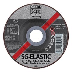 Pferd 63162 Type 27 Premium Performance Sg Depressed Center Cut-Off Wheel, 4-1/2 In Dia, 0.045 In Thick, 30 Grit, Alum Oxide