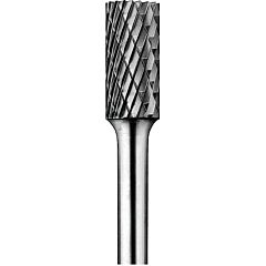 Pferd 24062 Carbide Cylindrical/Plain Bur Bit, 3/8"Dia. X 3/4"L Cut, 1/4" Shank, Alt Diamond