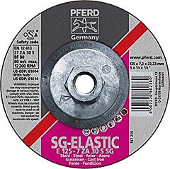 Pferd 61614 Grinding Wheels, Performance Line Sg, Za 30 S Sg - For Steel/Cast Iron, Depressed Centre (Type 27)