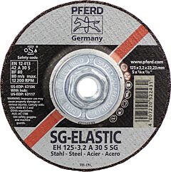 Pferd 63117 Cut-Off Wheels For Angle Grinders, Performance Line Sg, A S Sg For Steel, Cast Iron, Type 27 (Depressed Centre)
