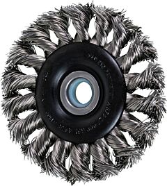 Pferd 81800 Knot Wheel Brushes, Standard Twist - Single Row, Standard Flag, Stainless Steel Wire