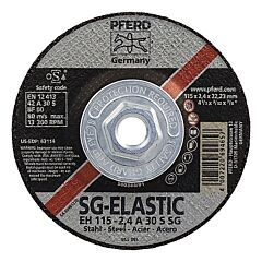 Pferd 63114 Type 27 Premium Performance Sg Depressed Center Cut-Off Wheel, 4-1/2 In Dia, 3/32 In Thick, 5/8 Arbor, 46 Grit