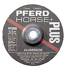 Pferd 61301 Type 27 Sg Depressed Center Grinding Wheel, 4-1/2 In Dia, 1/4 In Thick, 7/8 Arbor, 24 Grit