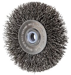 Pferd 80003 Crimped Wheel Brushes, Narrow Face, Carbon Steel Wire, Unthreaded