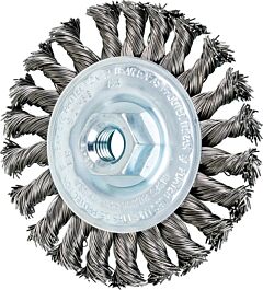 Pferd 82168 Knot Wheel Brushes, Full Cable Twist, Carbon Steel Wire