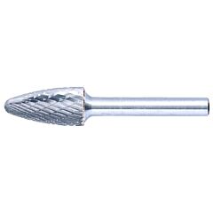 Pferd 22276 Carbide Tree/Radius Shaped Bur Bit, 1/2"Dia. X 1"L Cut, 3R Double Cut