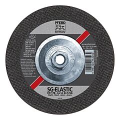 Pferd 63112 Depressed Center Cut-Off Wheel, 7 In Dia, 1/8 In Thick, 5/8 Arbor, 46 Grit, Alum