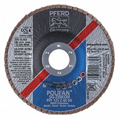 Pferd 62182 Polifan Flap Discs, Performance Line Sg, Polifan Sg Zirkon, Flat (Pff- Type 27)