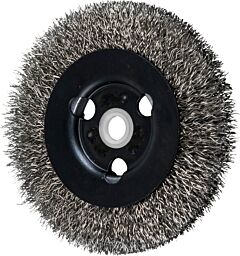 Pferd 80347 Crimped Wheel Brushes, Narrow Face, Stainless Steel Wire - 3" To 5" Diameter