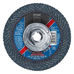 Pferd 67371 Polifan® Sgp Zircon-Curve Radial Type Pfr Flap Disc, 7 In X 5/16 In, 40 Grit, 5/8 In-11 Arbor, 8,600 Rpm