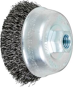 Pferd 82249 Crimped Cup Brushes, Carbon Steel Wire
