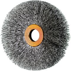 Pferd 81542 Crimped Wheel Brushes, Small Diameter Copper Centre, Carbon Steel Wire, Unthreaded
