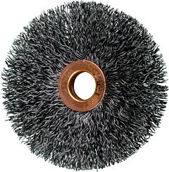 Pferd 81545 Crimped Wheel Brushes, Small Diameter Copper Centre, Carbon Steel Wire, Unthreaded