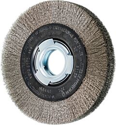 Pferd 81157 Crimped Wheel Brushes, Medium Face, Stainless Steel Wire, Unthreaded