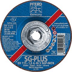 Pferd 63192 Cut-Off Wheels For Angle Grinders, Special Line Sg-Plus, A S Sgp For Stainless Steel (Inox), Type 27 (Depressed Centre)