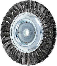 Pferd 81881 Knot Wheel Brushes, Standard Twist - Single Row, Long Flag, Carbon Steel Wire