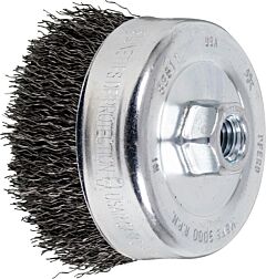 Pferd 82511 Crimped Cup Brushes, Carbon Steel Wire