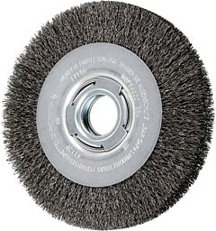 Pferd 81120 Crimped Wheel Brushes, Medium Face, Carbon Steel Wire, Unthreaded
