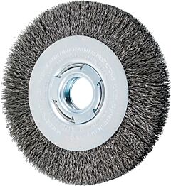 Pferd 81122 Crimped Wheel Brushes, Medium Face, Carbon Steel Wire, Unthreaded
