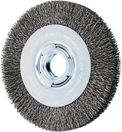 Pferd 81121 Crimped Wheel Brushes, Medium Face, Carbon Steel Wire, Unthreaded