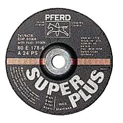 Pferd 61000 Depressed Center Wheel, 4 In Dia, 1/4 In Thick, 5/8 Arbor, 24 Grit Alum. Oxide