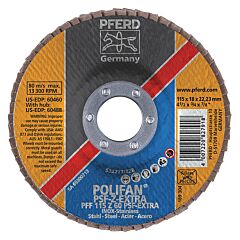 Pferd 60460 Polifan Flap Discs, Universal Line Psf, Polifan Psf Zirkon-Extra, Flat (Pff- Type 27)
