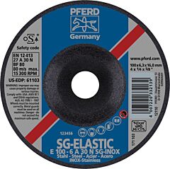 Pferd 61103 Grinding Wheels, Performance Line Sg, A 30 N Sg-Inox - For Stainless Steel