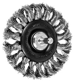 Pferd 82921 Stem Mounted Wheel Brushes, Knot Wire, Standard Twist, Stainless Steel Wire