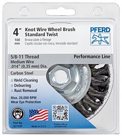 Pferd 82153P Threaded Wheel Brushes, Standard Twist Knot Wheel