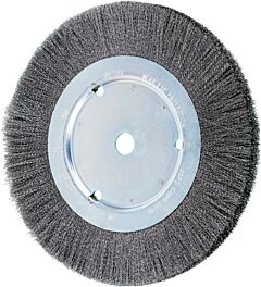 Pferd 80158 Crimped Wheel Brushes, Narrow Face, Carbon Steel Wire, Unthreaded
