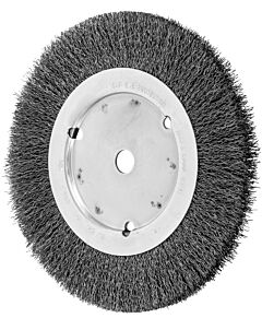 Pferd 80162 Crimped Wheel Brushes, Narrow Face, Carbon Steel Wire, Unthreaded