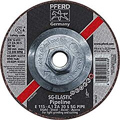 Pferd 63255 Pipeline Grinding And Notching Wheels, Depressed Center Cutting, Light Grinding (Type 27) Pipeline, Z-Sg: Zirconia Alumina For Steel