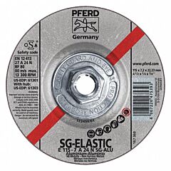 Pferd 61303 Grinding Wheels, Performance Line Sg, Grinding Wheels For Aluminum, Grade N-Alu For Soft, Tough And Hard Aluminum