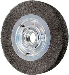 Pferd 81244 Crimped Wheel Brushes, Wide Face, Carbon Steel Wire, Unthreaded