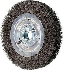 Pferd 81249 Crimped Wheel Brushes, Wide Face, Carbon Steel Wire, Unthreaded