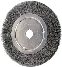 Pferd 80228 Crimped Wheel Brushes, Narrow Face, Carbon Steel Wire, Unthreaded