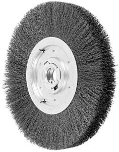 Pferd 81138 Crimped Wheel Brushes, Medium Face, Carbon Steel Wire, Unthreaded