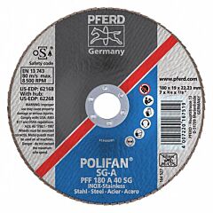 Pferd 62168 Polifan Flap Discs, Performance Line Sg, Polifan Sg A, Flat (Pff- Type 27)