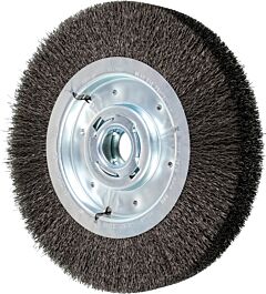 Pferd 81253 Crimped Wheel Brushes, Wide Face, Carbon Steel Wire, Unthreaded