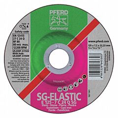 Pferd 61502 Grinding Wheels, Performance Line Sg, C 24 Q Sg - For Cast Iron, Casting Scale, Masonry, Depressed Centre (Type 27)
