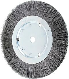 Pferd 80159 Crimped Wheel Brushes, Narrow Face, Carbon Steel Wire, Unthreaded