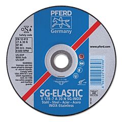 Pferd 61112 Premium Sg-Inox Wheel, 9 In Dia, 1/4 In Thick, 30 Grit, Alum Oxide