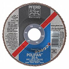 Pferd 62156 Polifan Flap Discs, Performance Line Sg, Polifan Sg A, Flat (Pff- Type 27)