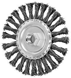Pferd 82474 Knot Wheel Brushes, Full Cable Twist, Carbon Steel Wire