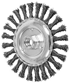 Pferd 82477 Knot Wheel Brushes, Full Cable Twist, Carbon Steel Wire