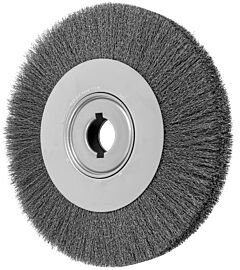 Pferd 81261 Crimped Wheel Brushes, Wide Face, Carbon Steel Wire, Unthreaded
