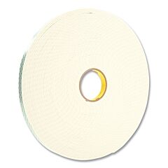 3M 021200-06451 Double Coated Urethane Foam Tapes 4008, 3/4 In X 36 Yd, 125 Mil, Off-White