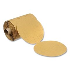3M 051111-49911 Stikit Gold Paper Disc Roll 216U, Aluminum Oxide, 5 In Dia X Nh, P120 Grit, Die 500X